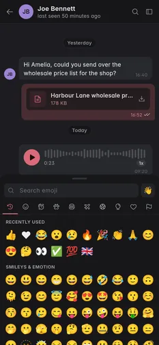 The emoji picker