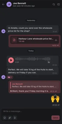 Voice notes and files